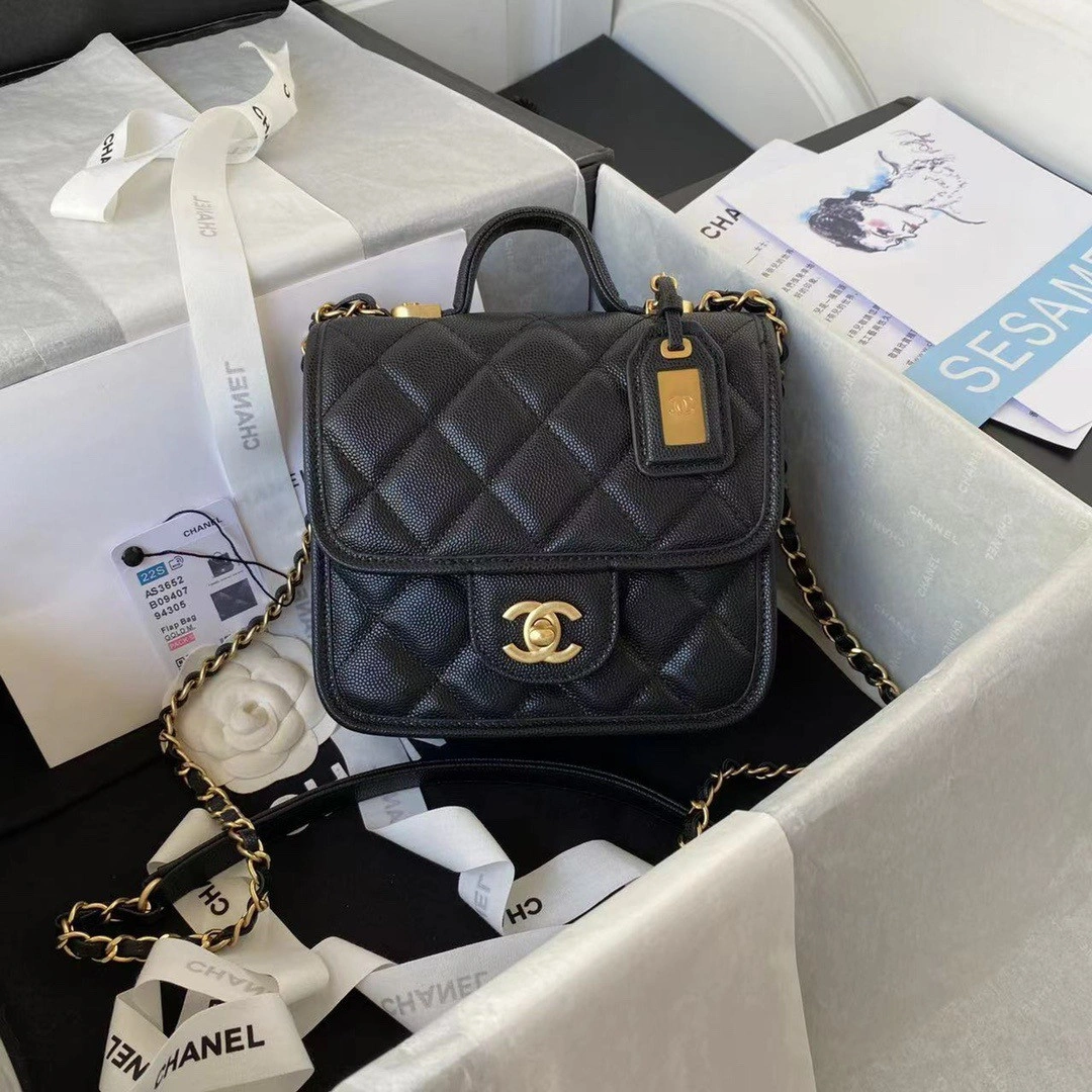 CHANEL SMALL FLAP BAG WITH TOP HANDLE ModernLook 978