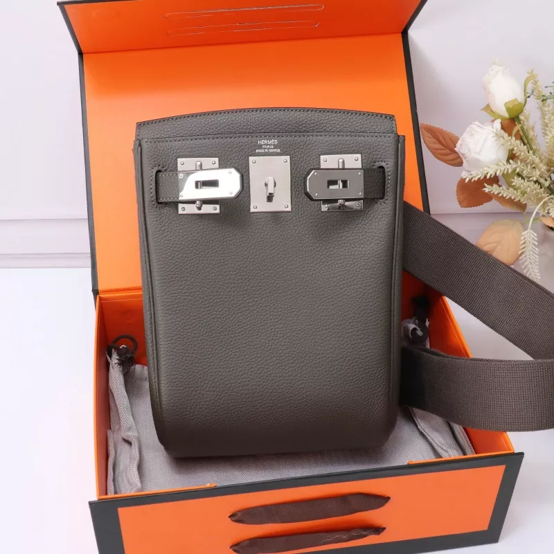 BestValue 7793 Hermes AAA Quality Messenger Bags In Black For Unisex - Image 4