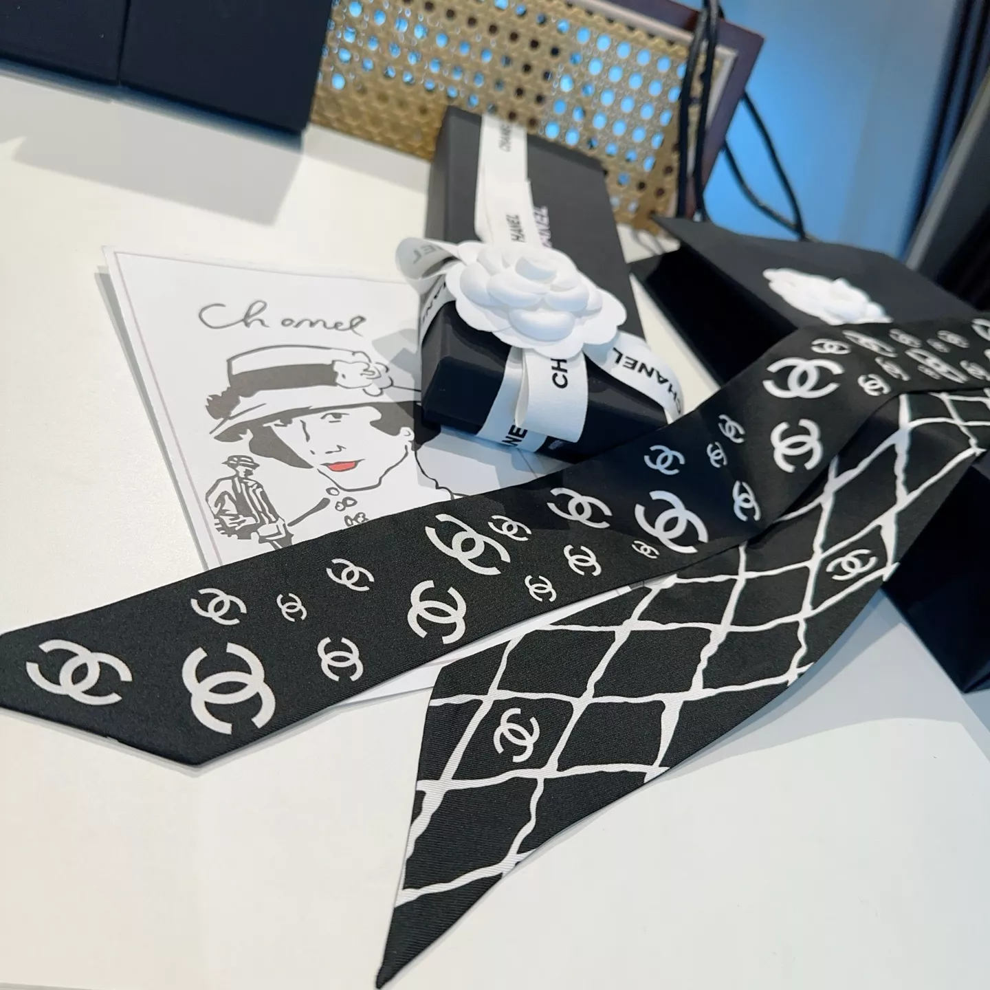 Chanel Silk Scarf Classic 8117