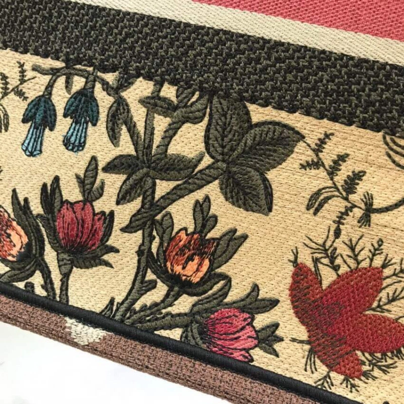 The Dior B Christian Dior Small Book Tote Broderie Flowers Multicolore - Image 5