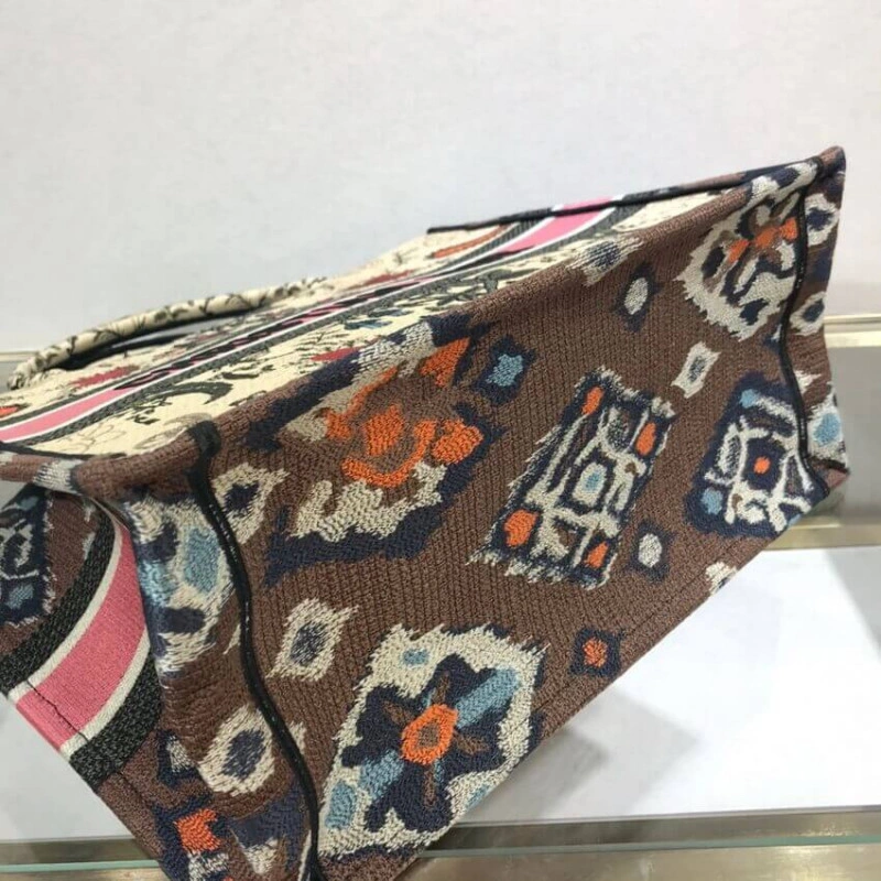 The Dior B Christian Dior Small Book Tote Broderie Flowers Multicolore - Image 7