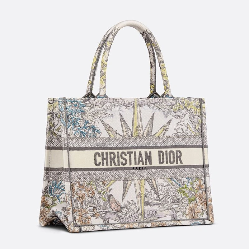 Dior Book Tote In Reve d'Infini Motif Canvas Beige Comfortable 1887 - Image 3