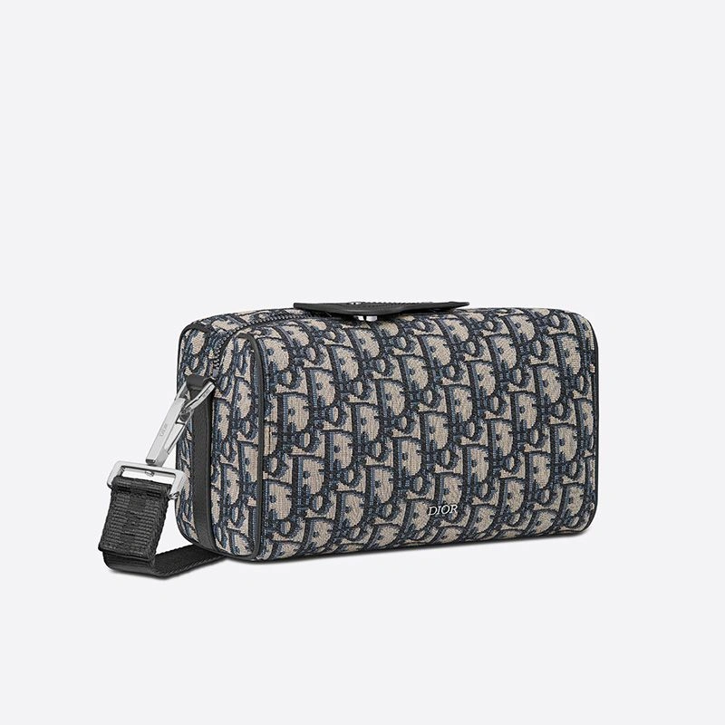 Fashionable 4544 Dior Lingot 22 Bag Oblique Motif Canvas Blue - Image 3