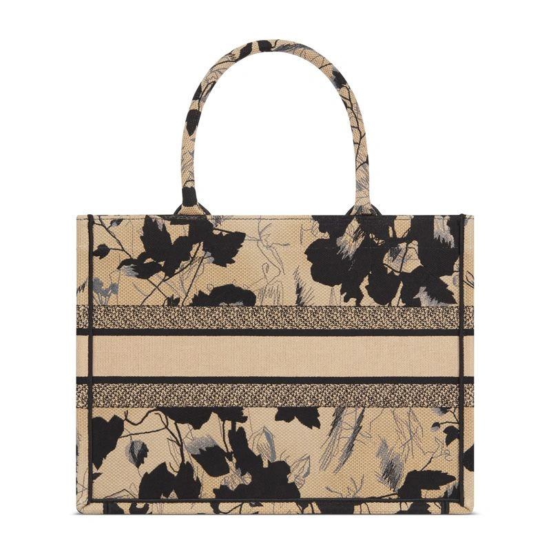 GoAnywhere 322 Dior Book Tote In Fleurs Mystiques Motif Canvas Beige - Image 3