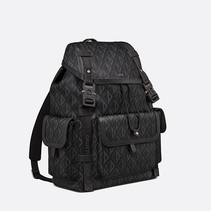 GoodFit 5148 Dior Hit The Road Backpack CD Diamond Motif Canvas Black - Image 3