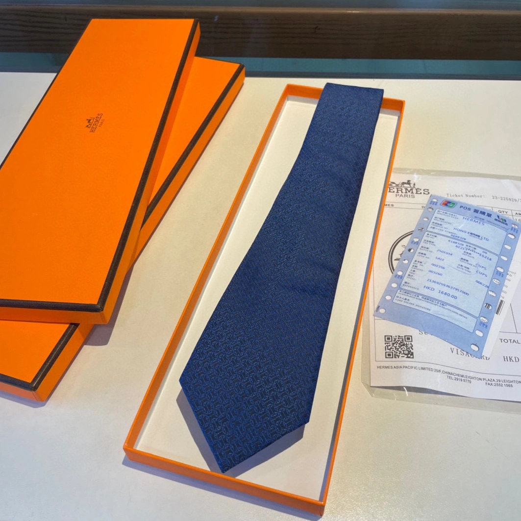 Hermes Necktie For Men Comfortable 1981 - Image 8