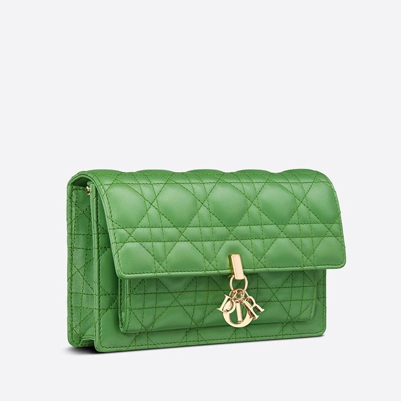 Lady Dior Chain Pouch Cannage Lambskin Green StreetReady 2667 - Image 3