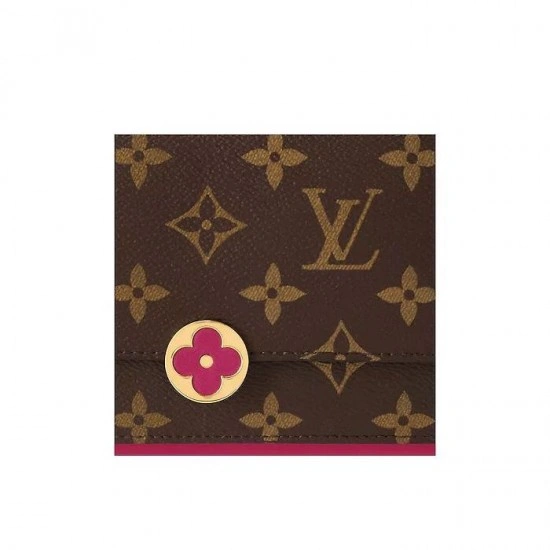 Louis Vuitton Flore Wallet Pink M67405 Fuchsia M64585 - Image 3