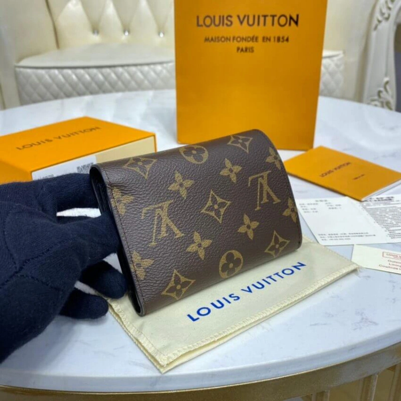 Golden co Louis Vuitton Flower Compact Wallet Black - Image 4