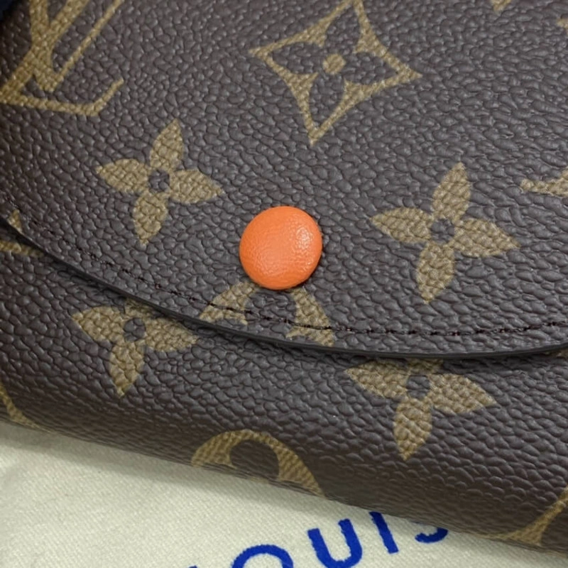 Gusseted Louis Vuitton Monogram Canvas Rosalie Coin Purse Orange - Image 5