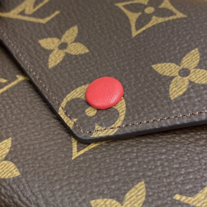 Goldcolor Louis Vuitton Monogram Canvas Victorine Wallet Red - Image 5