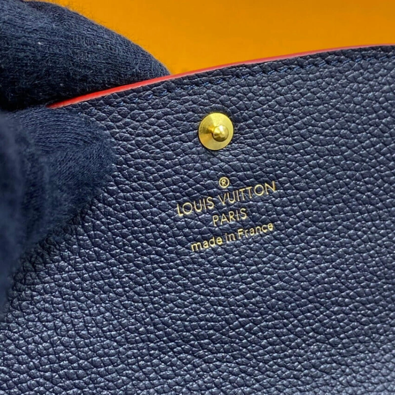 Marine Louis Vuitton Monogram Empreinte Emilie Wallet Marine Rouge - Image 10