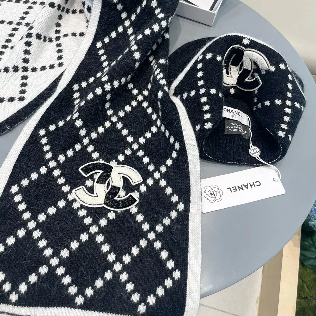 Soft 9623 Chanel Hat and Scarf Set - Image 6