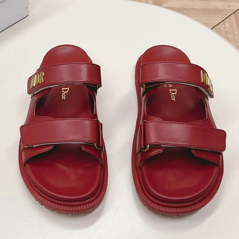 StreetReady 6618 DiorAct Slides Women Calfskin Red - Image 3