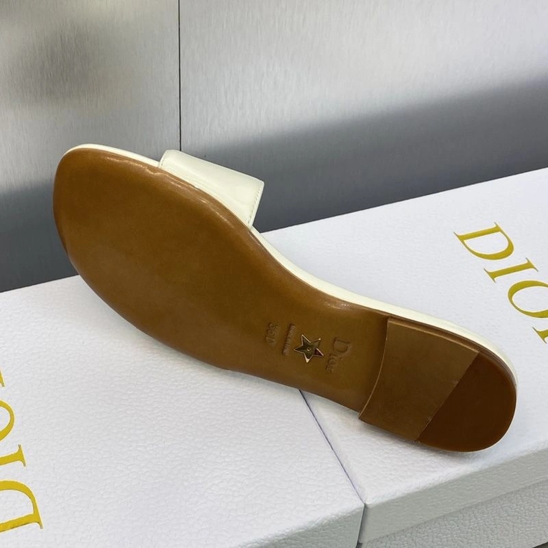 C'est Dior Slides Women Patent Leather White - Image 3