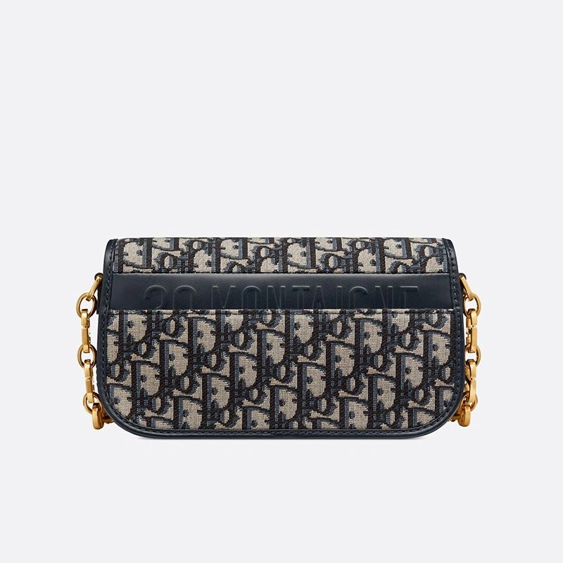 Dior 30 Montaigne Avenue Bag Oblique Motif Canvas Blue - Image 3