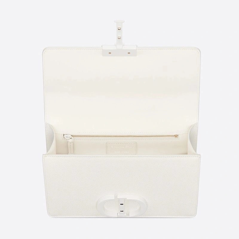 Dior 30 Montaigne Bag Ultramatte Grained Calfskin White - Image 4