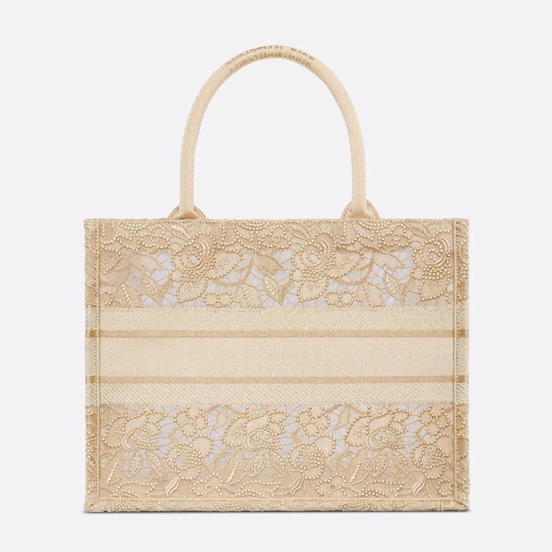 Dior Book Tote Macrame D-Lace Motif Canvas Beige - Image 3