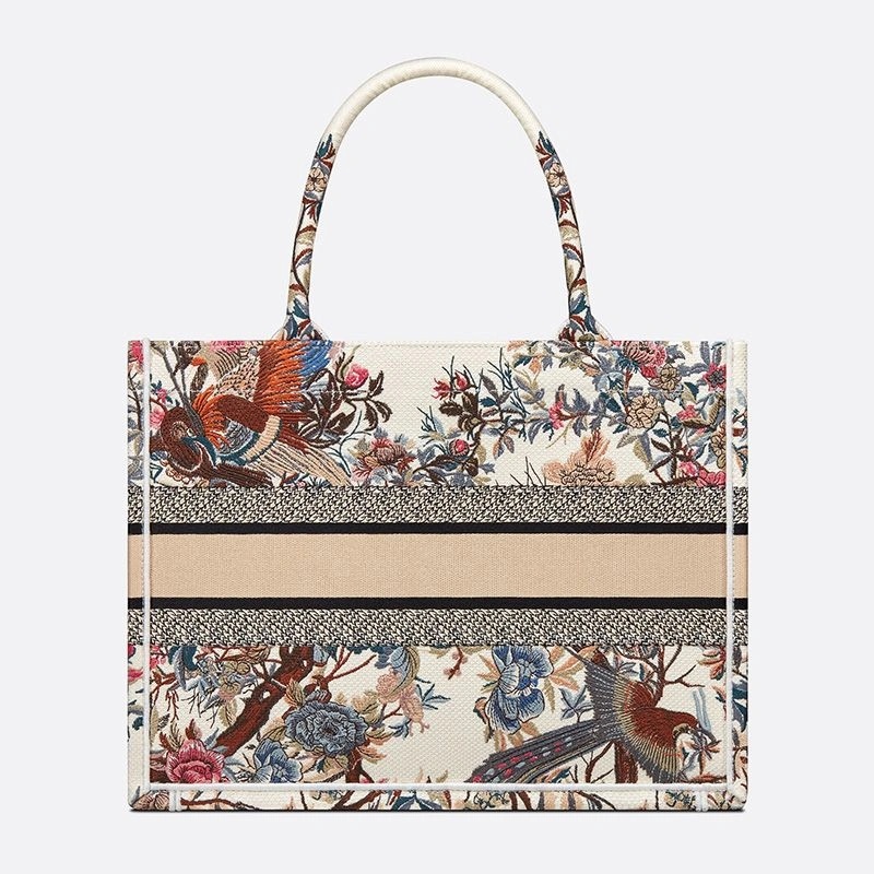 Dior Book Tote Jardin d'Hiver Motif Canvas White - Image 3