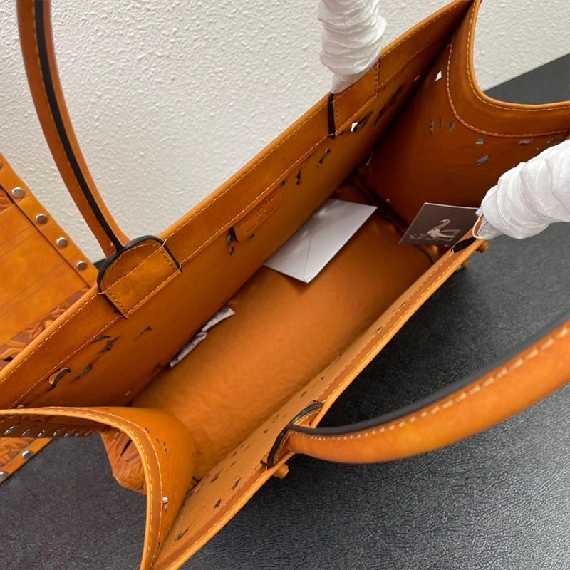 Dior Book Tote Rosette Calfskin Brown - Image 5