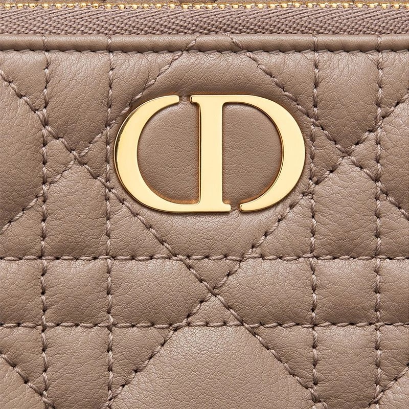 Dior Caro Double Pouch Cannage Calfskin Apricot - Image 5