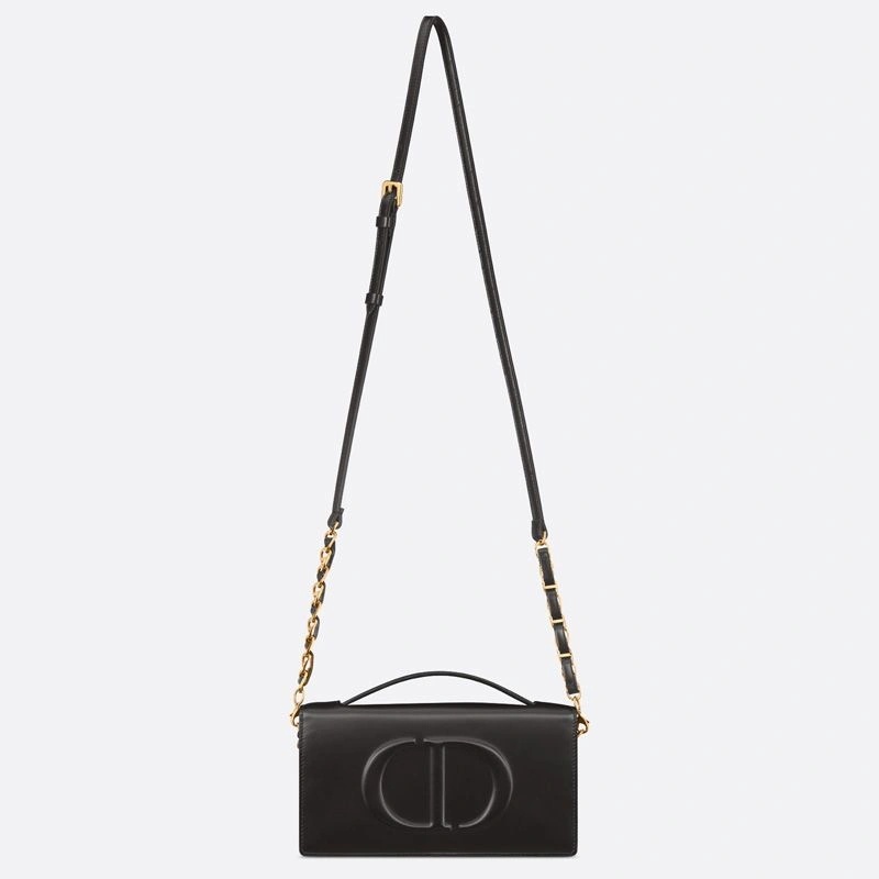 Mini Dior CD Signature Bag Calfskin Black - Image 5