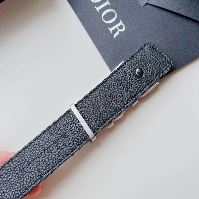 Dior Italic Buckle Reversible Belt Oblique Motif Canvas Blue - Image 4