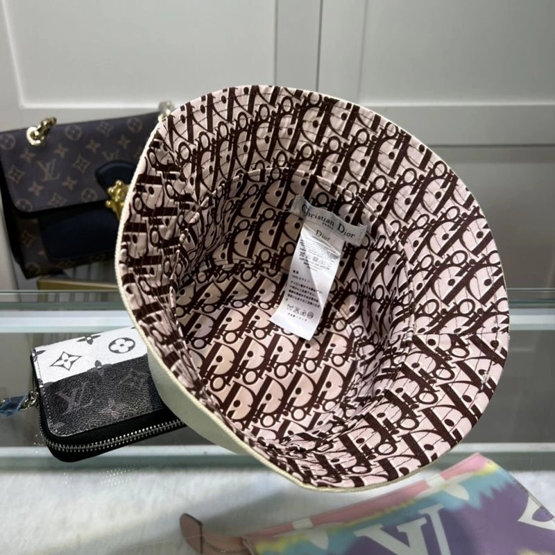 Dior Reversible Bucket Hat Dior Oblique Motif Cotton Beige - Image 3