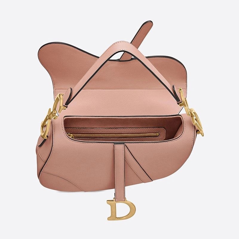 Dior Saddle Bag Grained Calfskin Apricot - Image 3