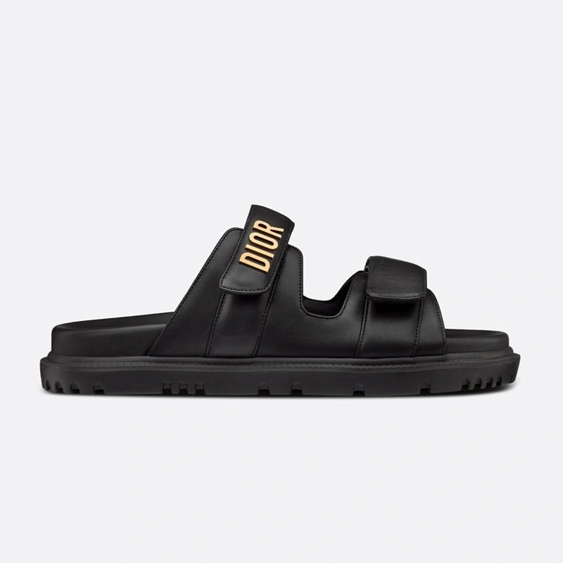 DiorAct Slides Women Calfskin Black - Image 3