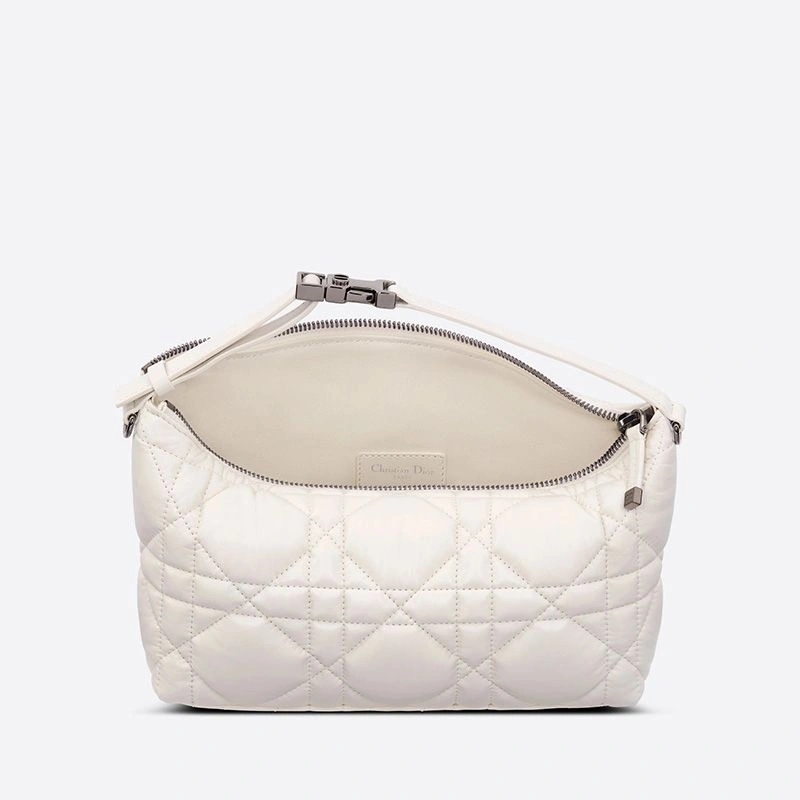 DiorTravel Nomad Pouch Cannage Calfskin White - Image 3