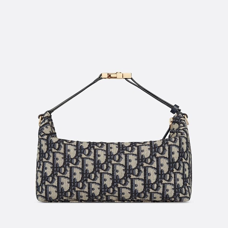 Medium DiorTravel Nomad Pouch Oblique Motif Canvas Blue - Image 3