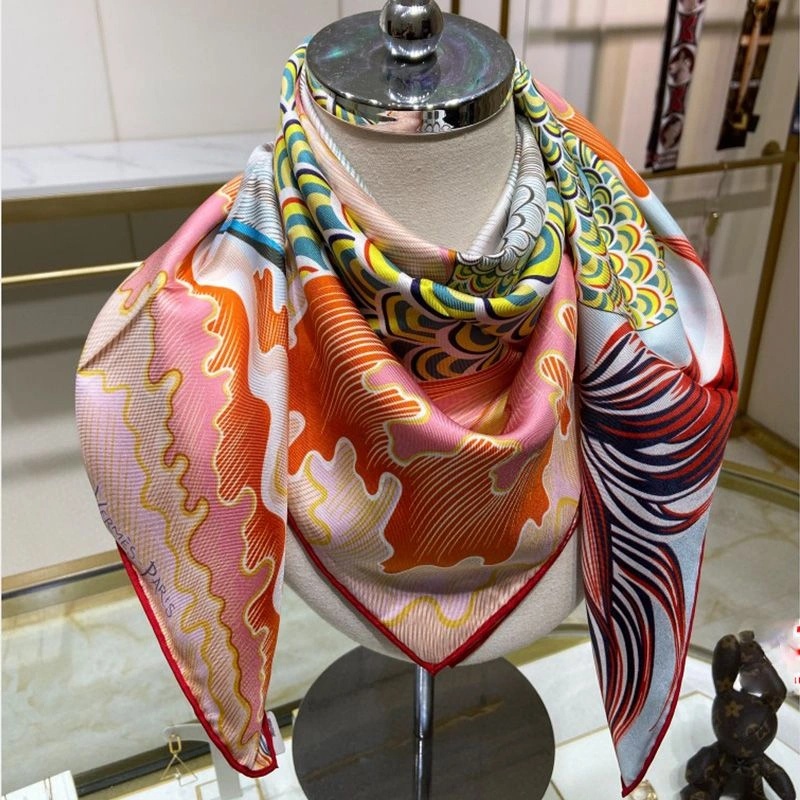 Hermes Cheval Sirene Double Face Scarf 90 In Red - Image 3