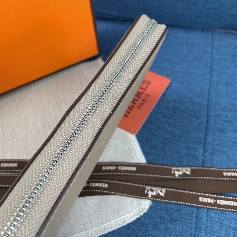 Hermes Evelyne Wallet Togo Leather Palladium Hardware In Grey - Image 3