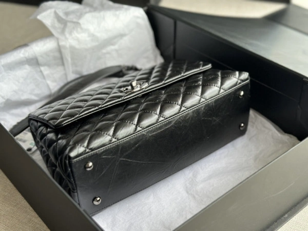 CHANEL LARGE FLAP BAG WITH TOP HANDLE Trendy 970 - Image 6