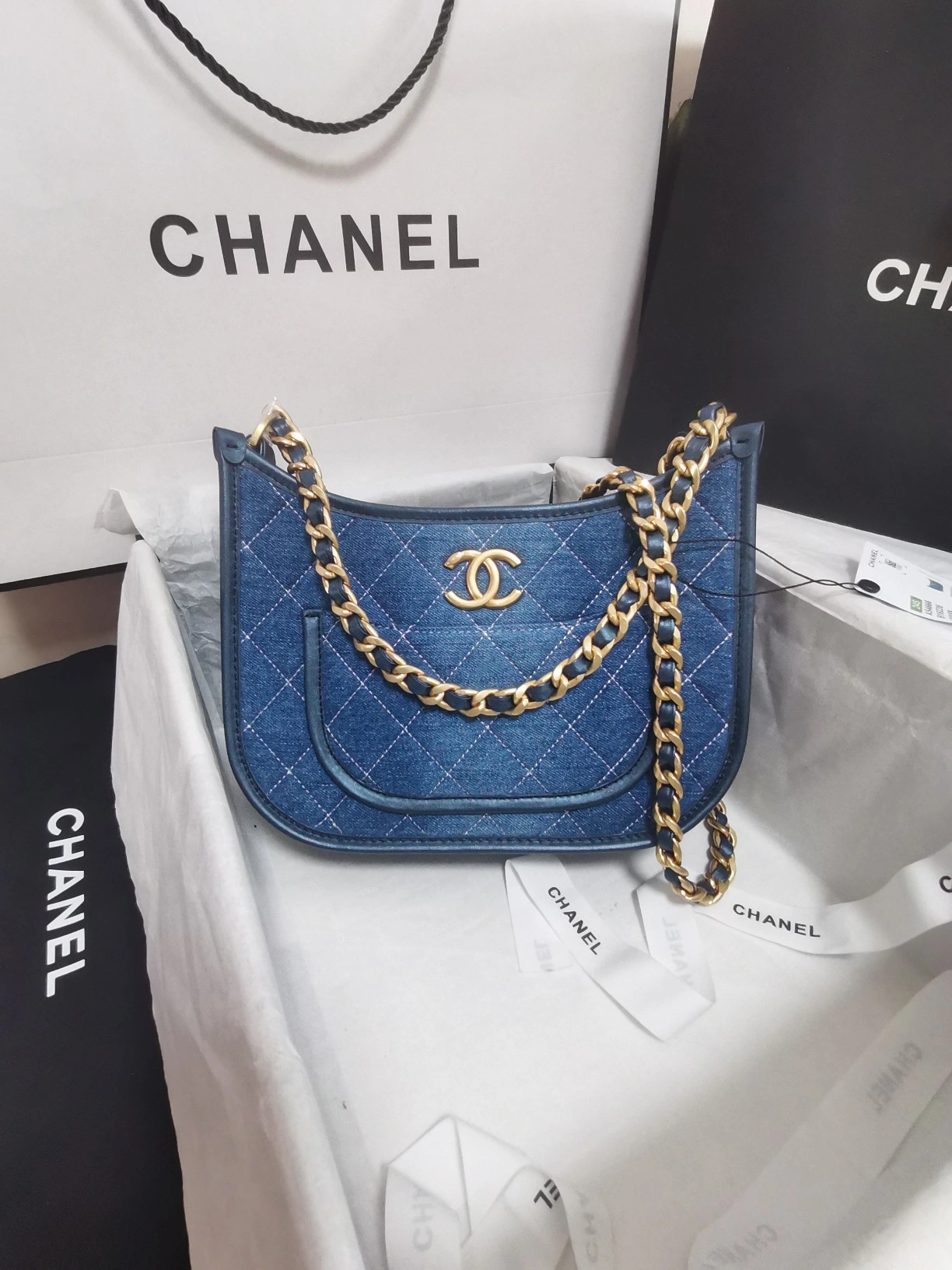 SmartChoice CHANEL HOBO HANDBAG-20*24*6cm 1436